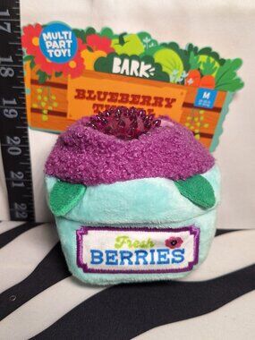 NWT Bark Blueberry Thrill Dog Toy M